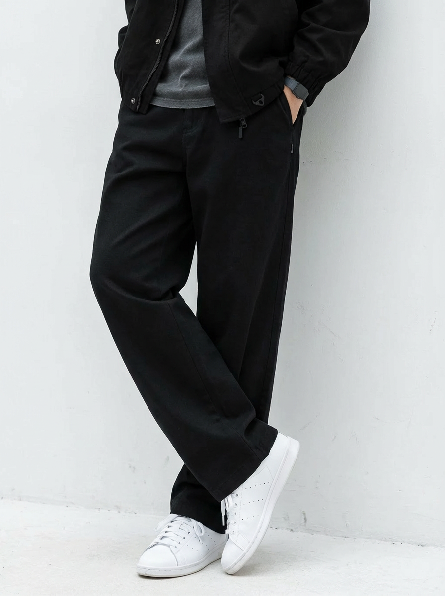Wide Straight Relaxed Fit Trousers｜BM-B-125 – BOZBRO