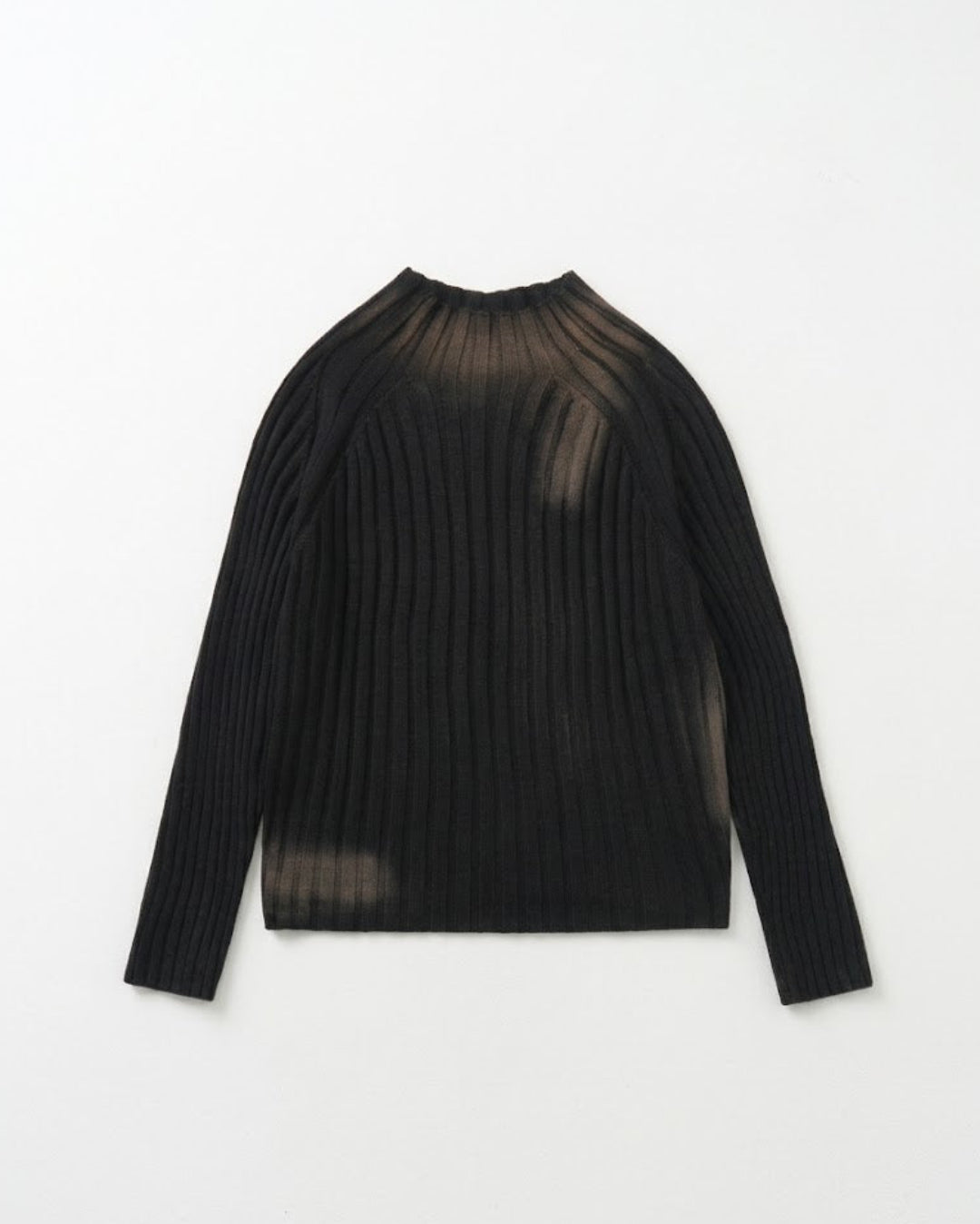 Dye Ribbed Mock Neck Knit Sweater｜BM-T-189