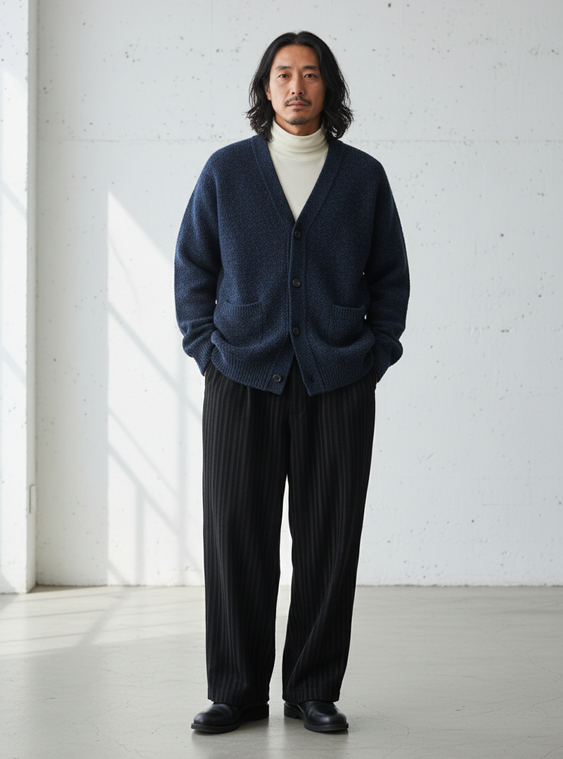 Textured Striped Corduroy Pants｜BM-B-119