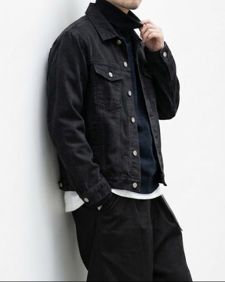 Slim Fit Cotton Denim Trucker Jacket｜BM-O-153