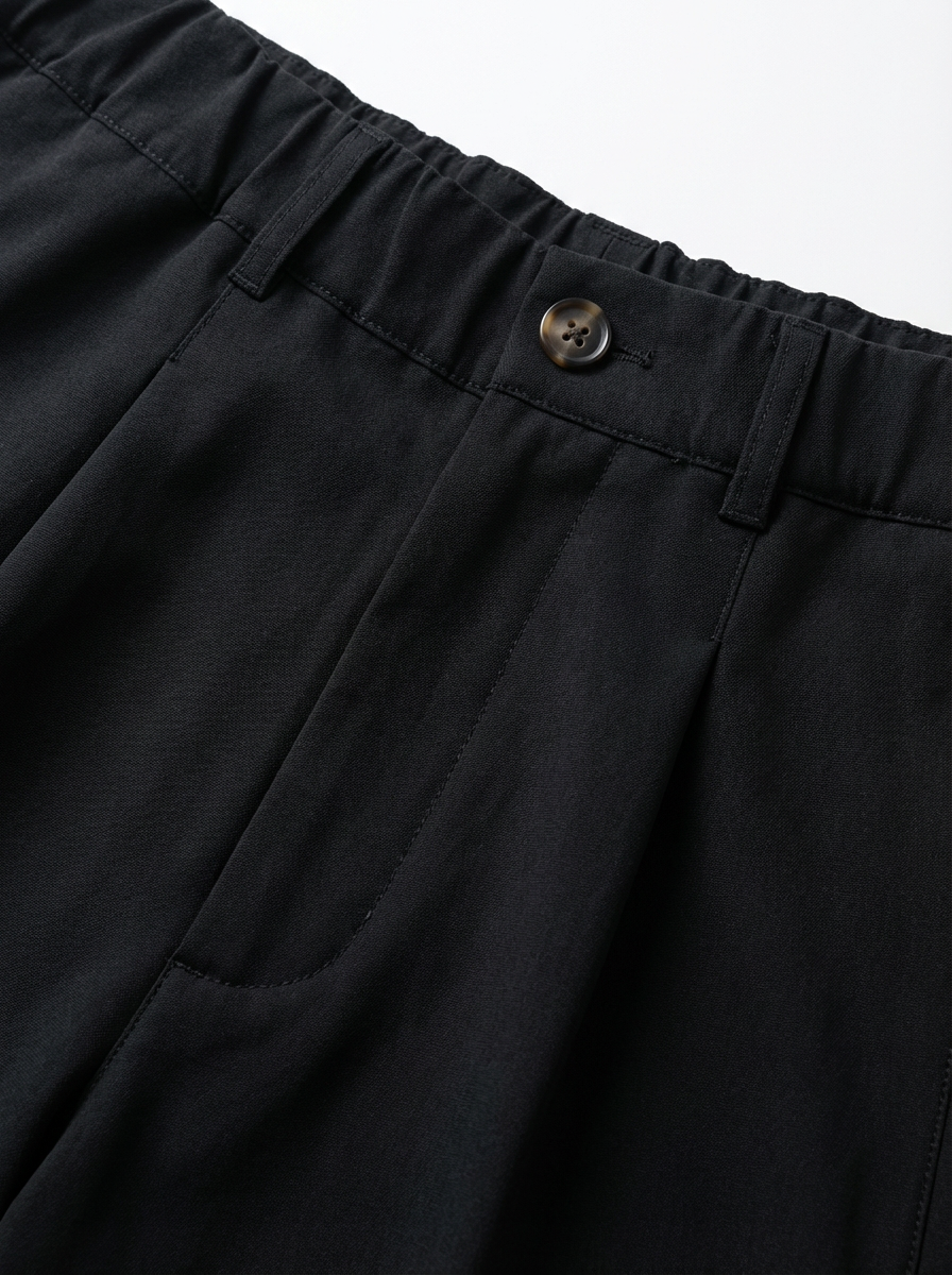 Double Pleats Draped Wide Pants ｜BM-B-122