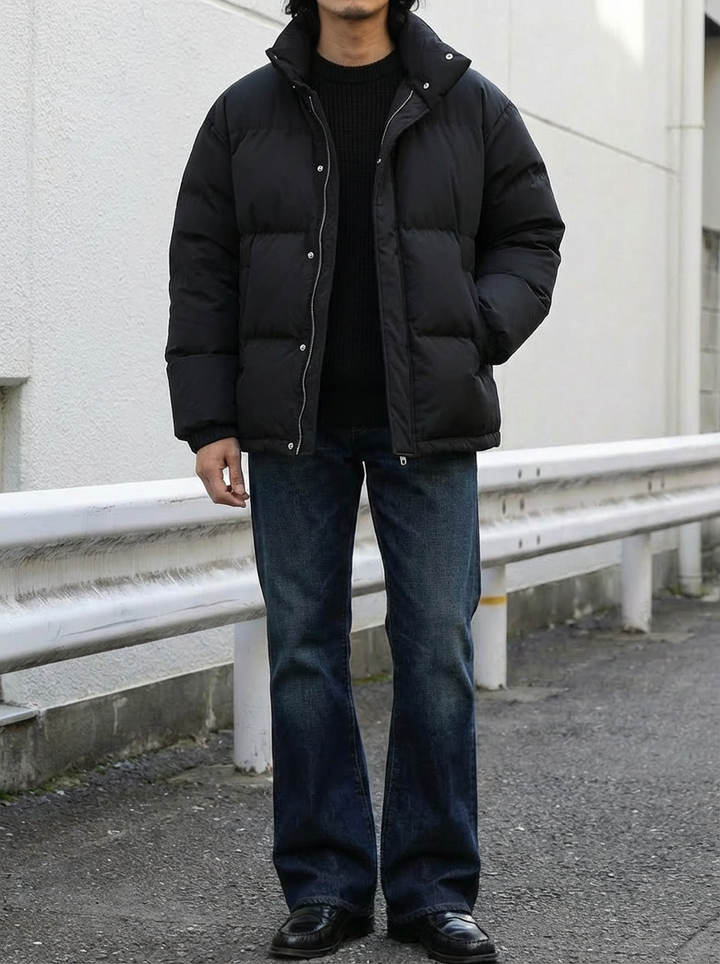 Padded Warm Jacket Black Casual｜BM-O-117