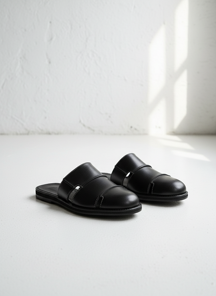 Leather Mules Cowhide Soft Sole Slippers｜BM-SH-20