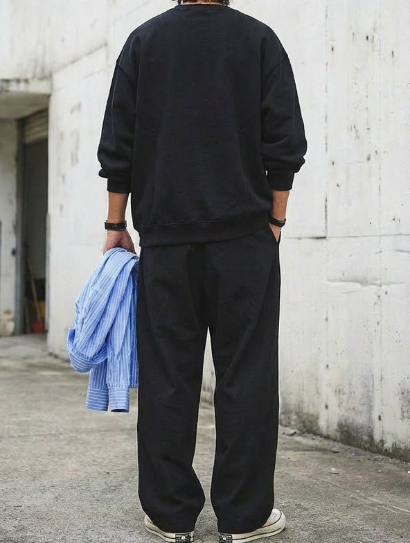 Double Pleats Draped Wide Pants ｜BM-B-122