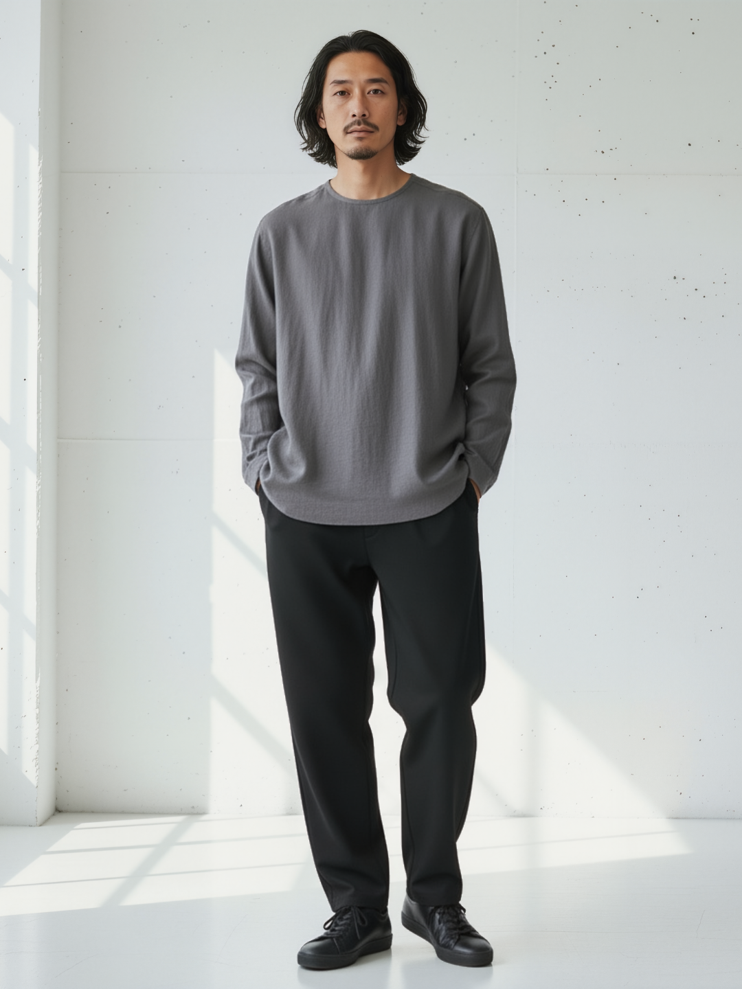 Easy Care Relaxed Fit Tapered Pants｜BM-B-109