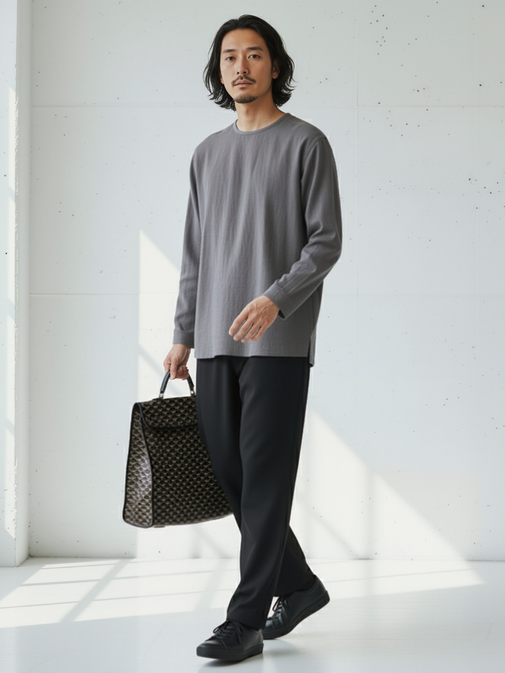 Easy Care Relaxed Fit Tapered Pants｜BM-B-109