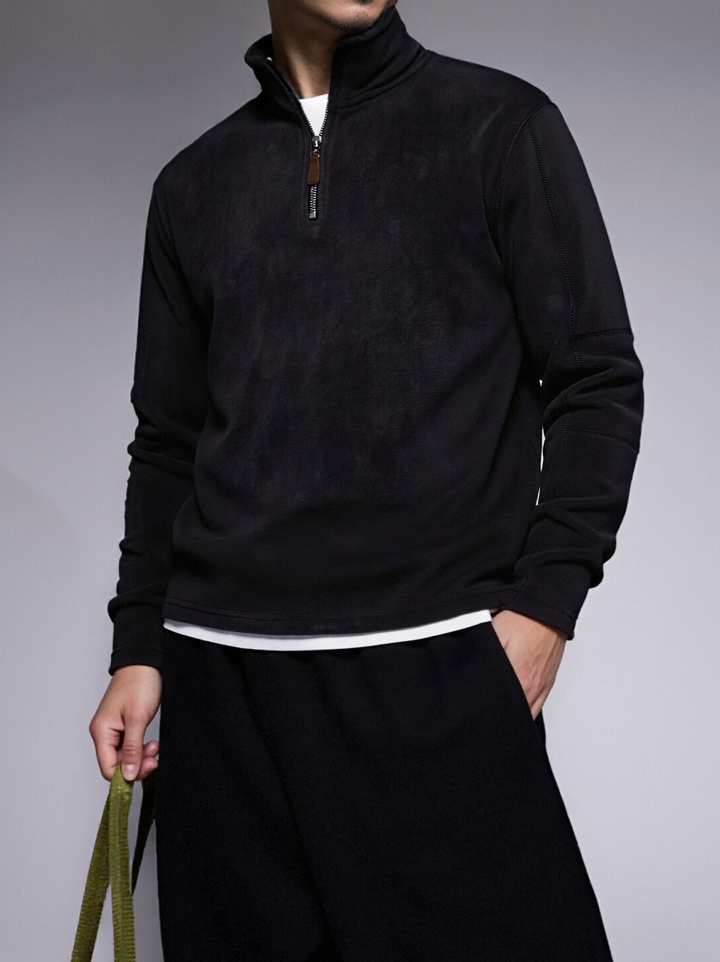 Stand Collar Half-Zip Sweatshirt｜BM-T-156