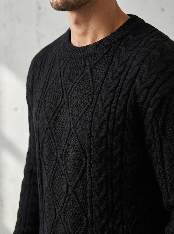 Chunky Cable Knit Sweater｜BM-T0104