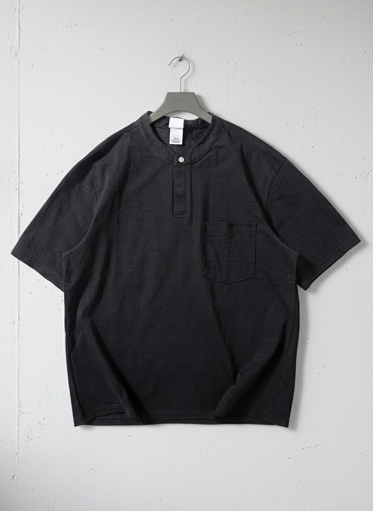 Soft Breathable Relaxed Henley Tee｜BM-T124