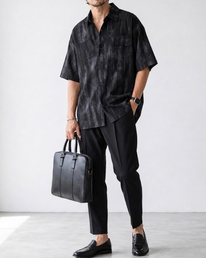 Effortless Acid-Wash Dye Summer Shirt｜BM-T-168