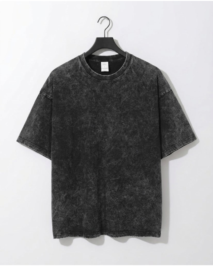 Vintage Texture Washed Half Sleeve Tee｜BM-T-123
