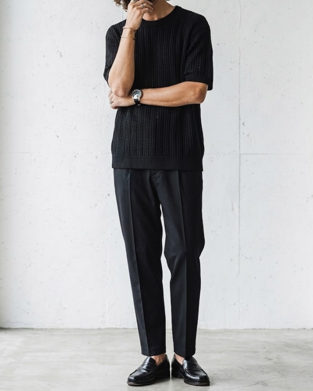 Open-Work Summer Mesh Knit Tee｜BM-T-171
