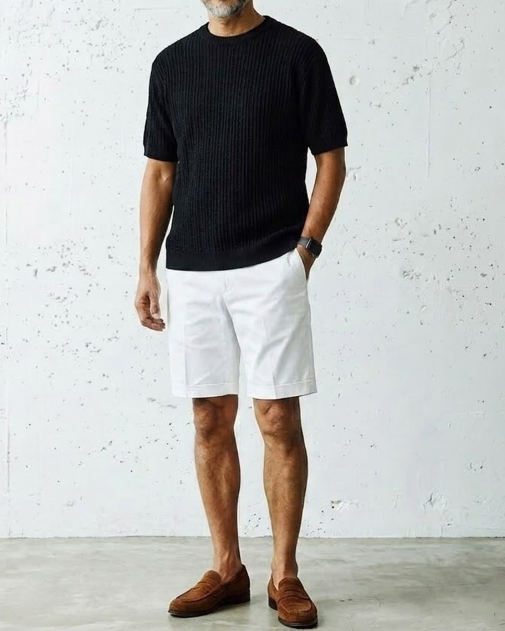 Open-Work Summer Mesh Knit Tee｜BM-T-171