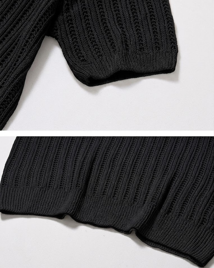 Open-Work Summer Mesh Knit Tee｜BM-T-171