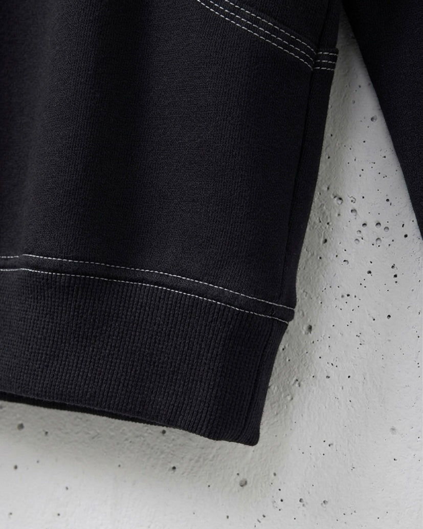 Contrast Stitch Urban Noir Sweatshirt｜BM-T-158