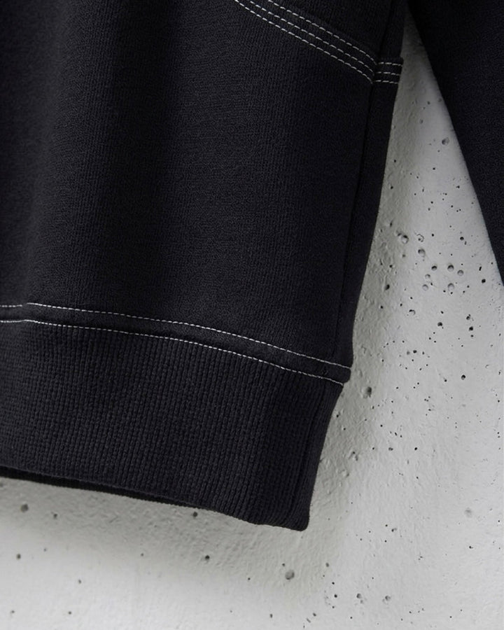 Contrast Stitch Urban Noir Sweatshirt｜BM-T-158