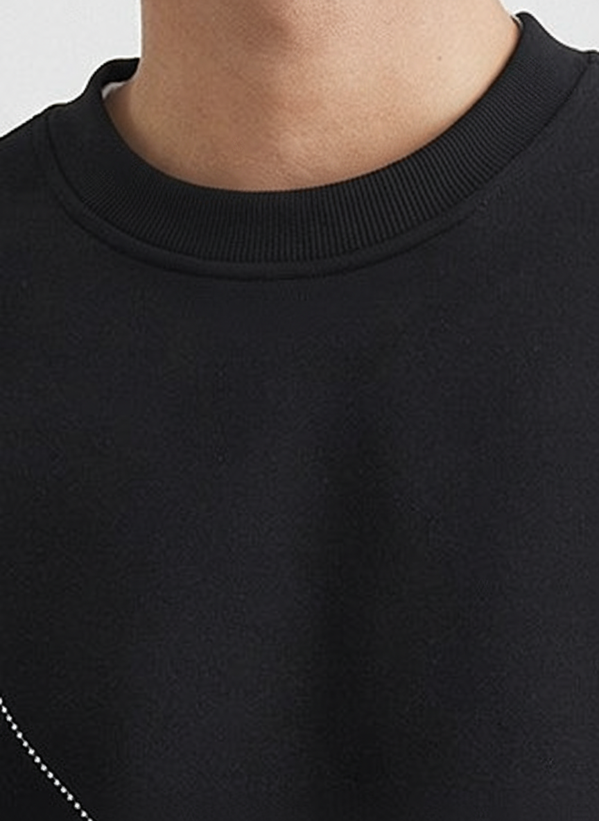 Minimal Line Embroidery Crewneck｜BM-T-120