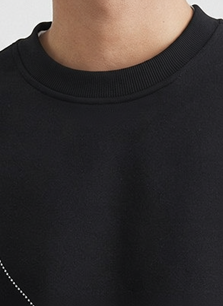 Minimal Line Embroidery Crewneck｜BM-T-120