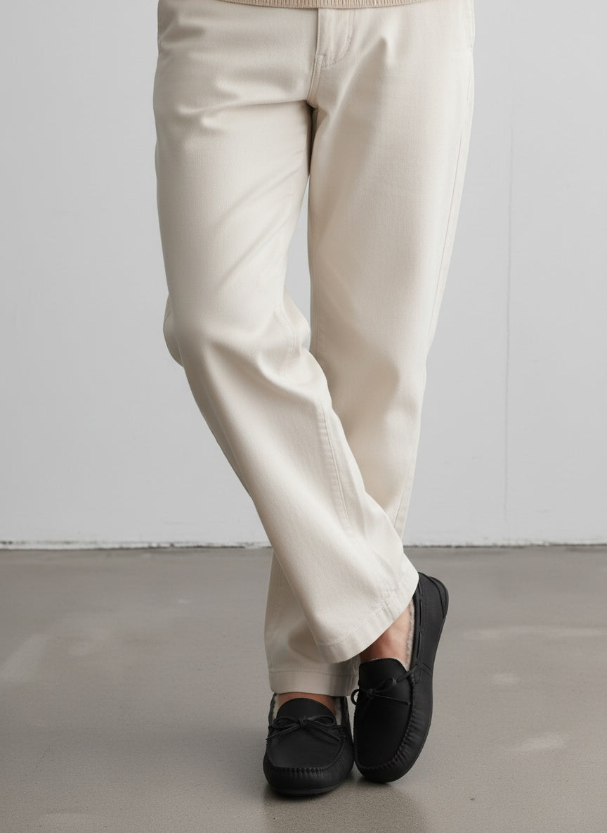 Warm Wool Slip-On Leather Loafers｜BM-SH-17