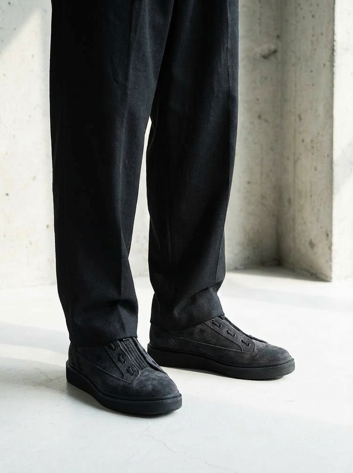 Leather Zip Messenger Sneakers｜BM-SH-22