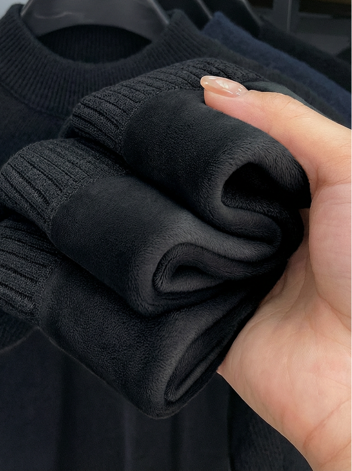 Fleece Knit Pullover Half Neck Sweater｜BM-T-136