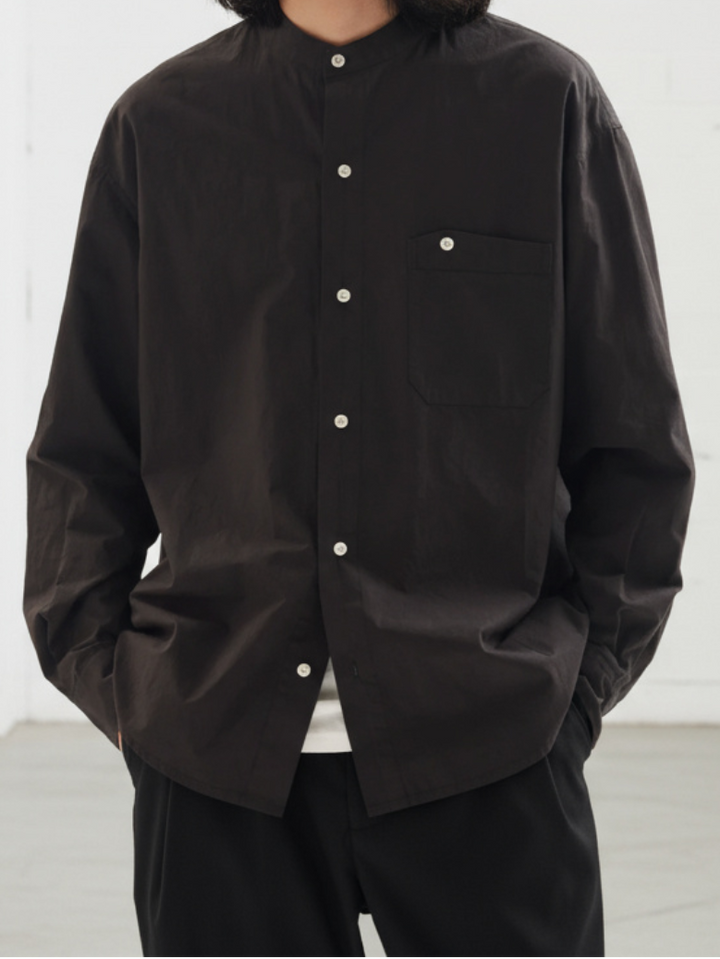 Zen Minimalist Stand Collar Shirt｜BM-T-113