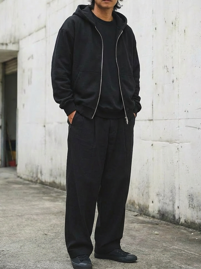 Luxe Zip Aesthetic Hoodie｜BM-T-134