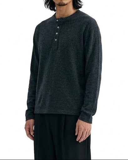 Premium Cashmere Acetate Henley Knit｜BM-T-176