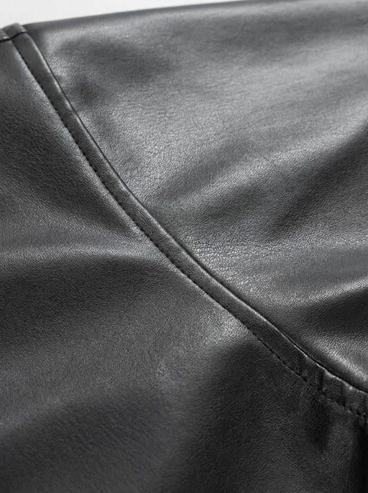 Smooth Leather Varsity Jacket｜BM-O-137