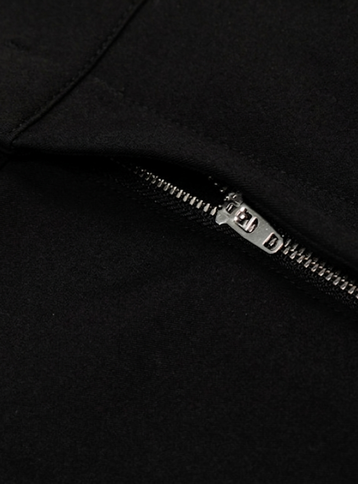 Architectural Wide-Leg Noir Trousers｜BM-B-139