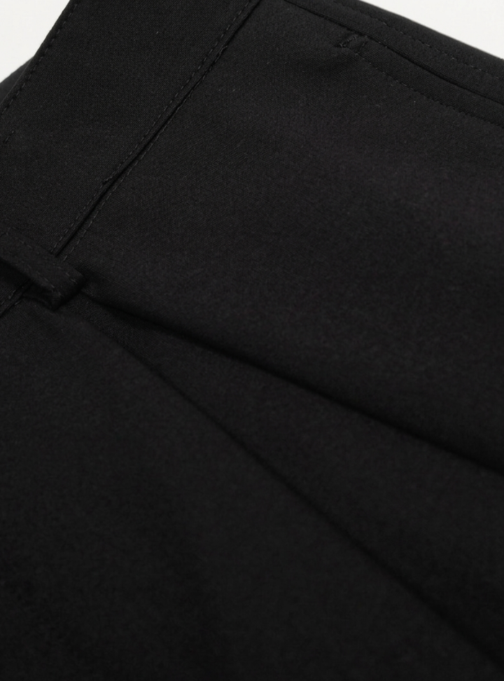 Architectural Wide-Leg Noir Trousers｜BM-B-139