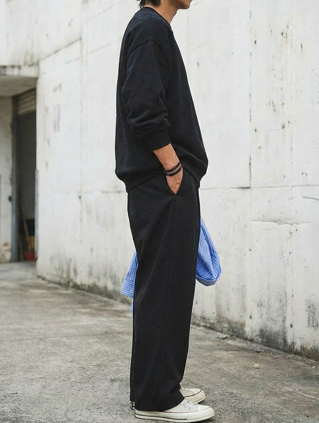 Double Pleats Draped Wide Pants ｜BM-B-122