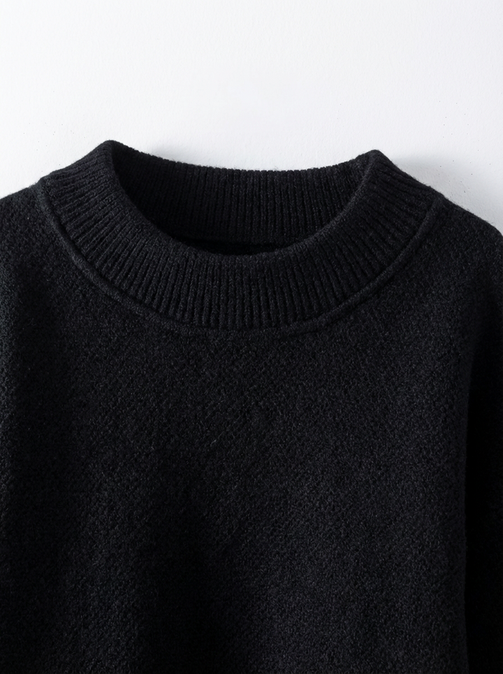 Plush Fleece Half-Turtleneck Sweater｜BM-T-129