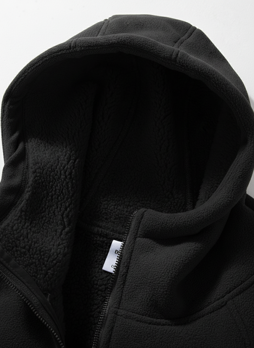 Fleece Pullover Hoodie Half Zip Design｜BM-T-127