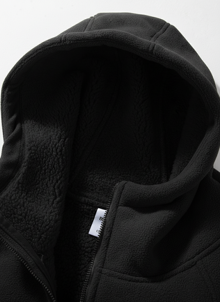 Fleece Pullover Hoodie Half Zip Design｜BM-T-127