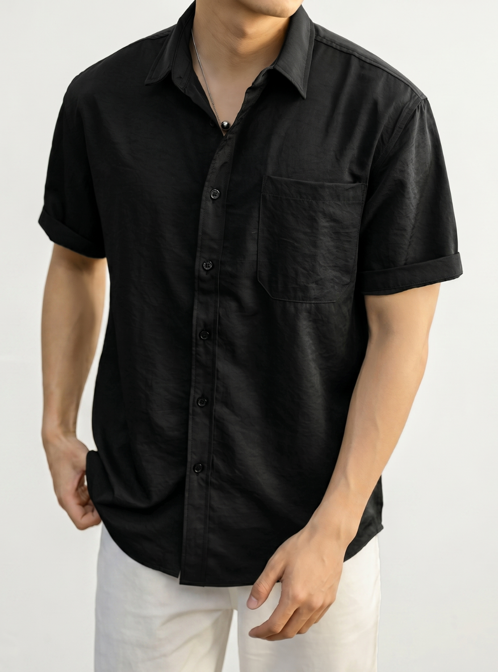 Sophisticated Minimalist Urban Texture Shirt｜BM-T-163