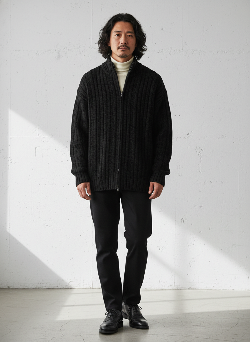 Loose Silhouette Knit Cardigan Jacket｜BM-T-118