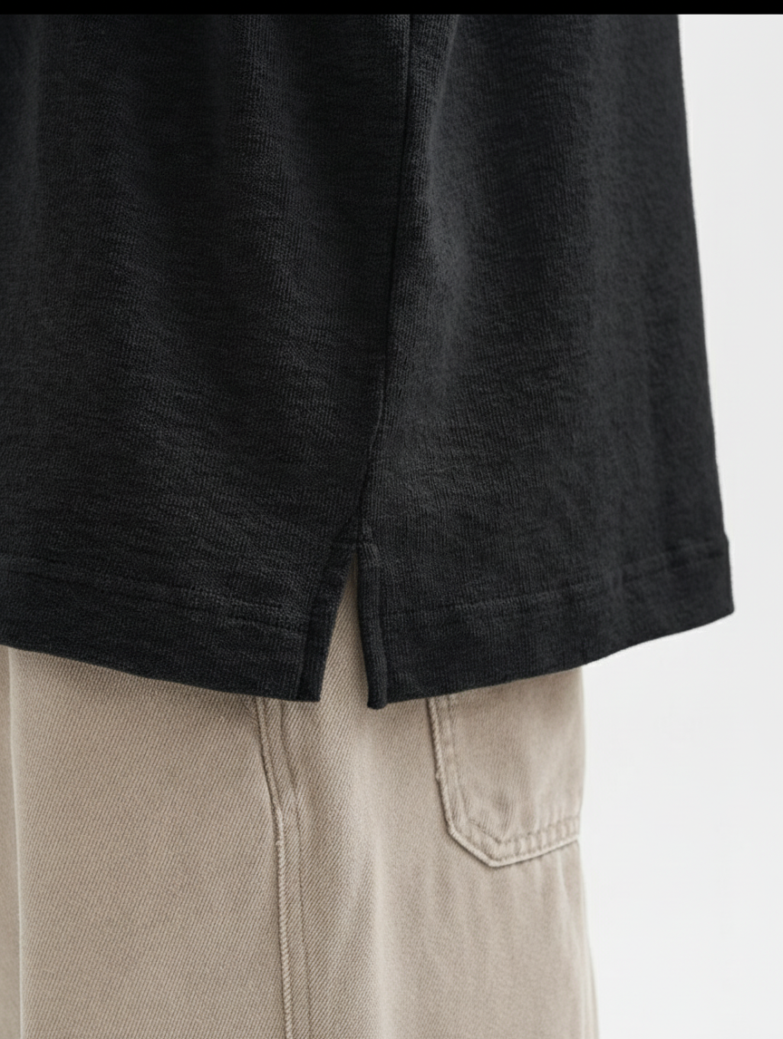 Henley Neck Long Sleeve T-Shirt｜BM-T-114