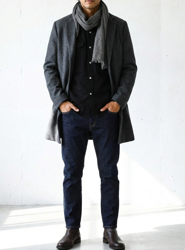 Vintage Black Modern Workwear Shirt｜BM-T-133