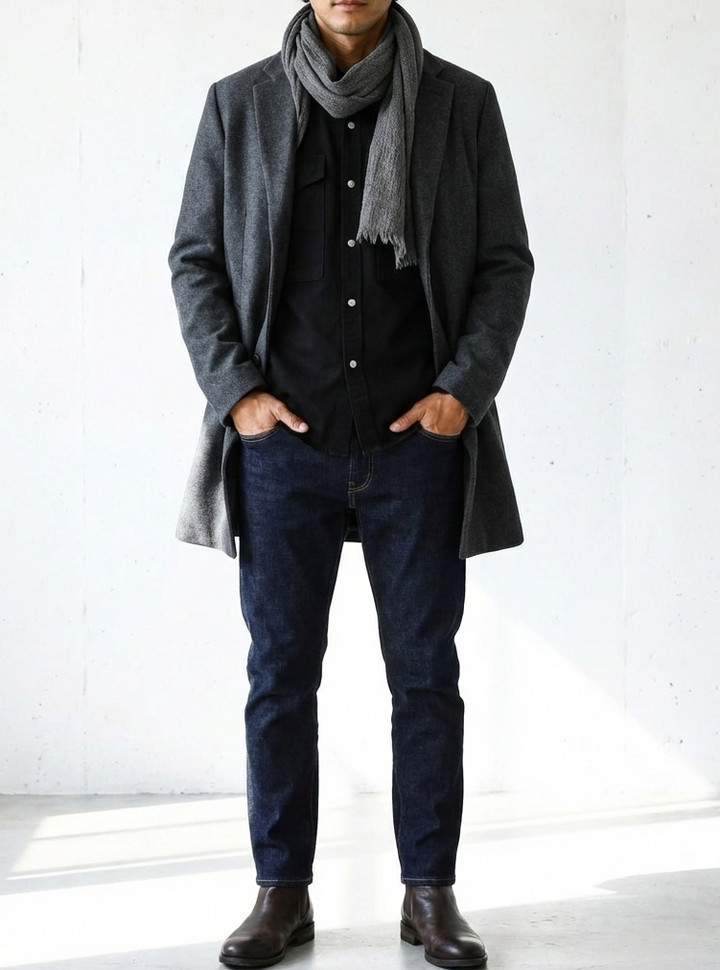 Vintage Black Modern Workwear Shirt｜BM-T-133