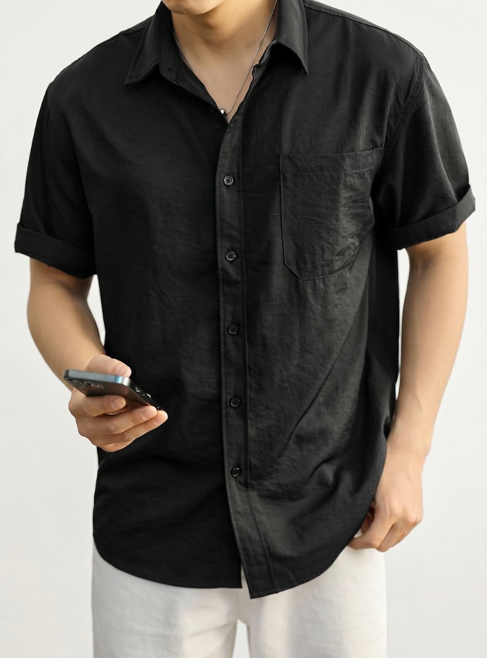 Sophisticated Minimalist Urban Texture Shirt｜BM-T-163