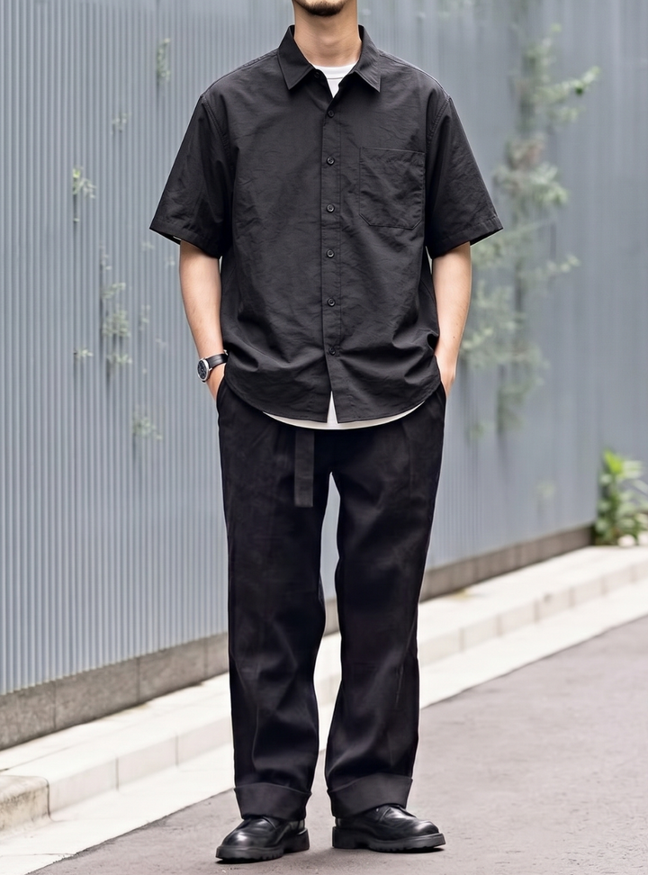 Sophisticated Minimalist Urban Texture Shirt｜BM-T-163