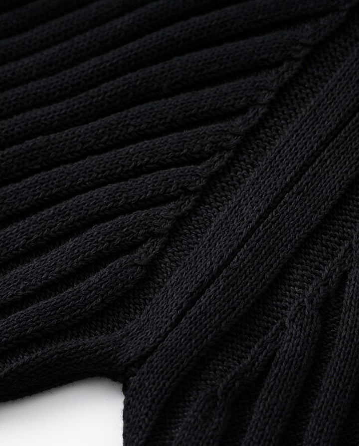 Dye Ribbed Mock Neck Knit Sweater｜BM-T-189