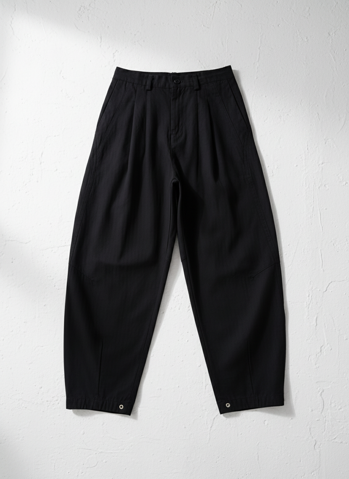 Cotton Wide-Leg Loose Fit Pants｜BM-B-117