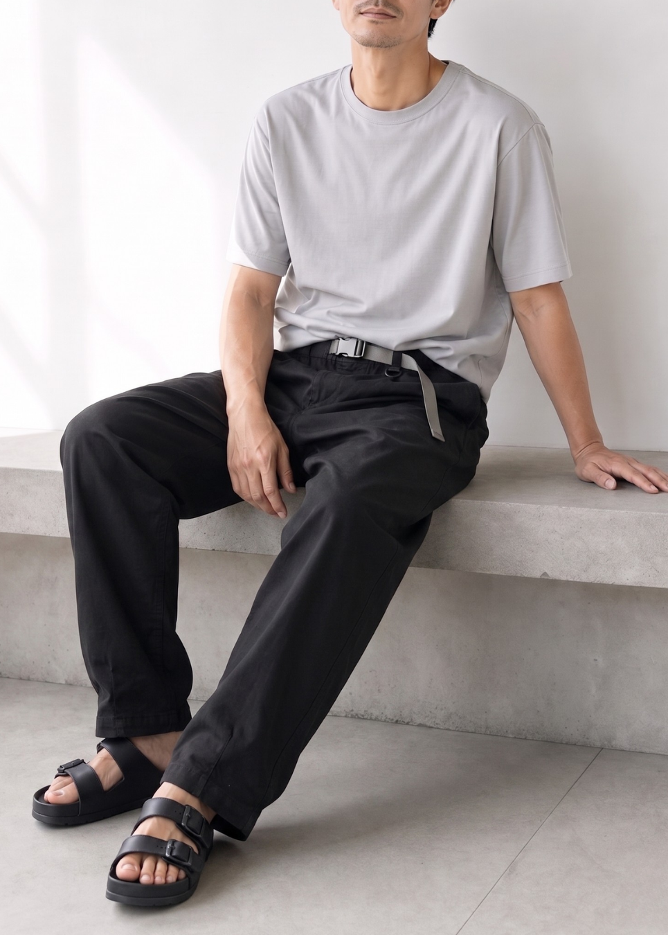 Loose Twill Tapered Chinos Pants｜BM-B-143