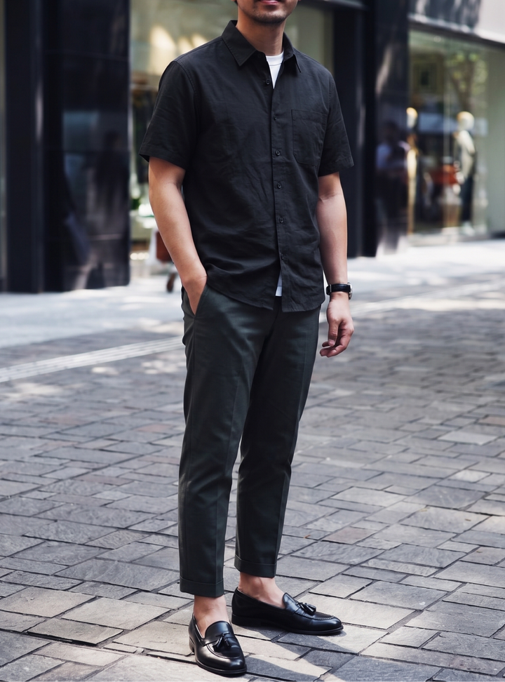 Sophisticated Minimalist Urban Texture Shirt｜BM-T-163