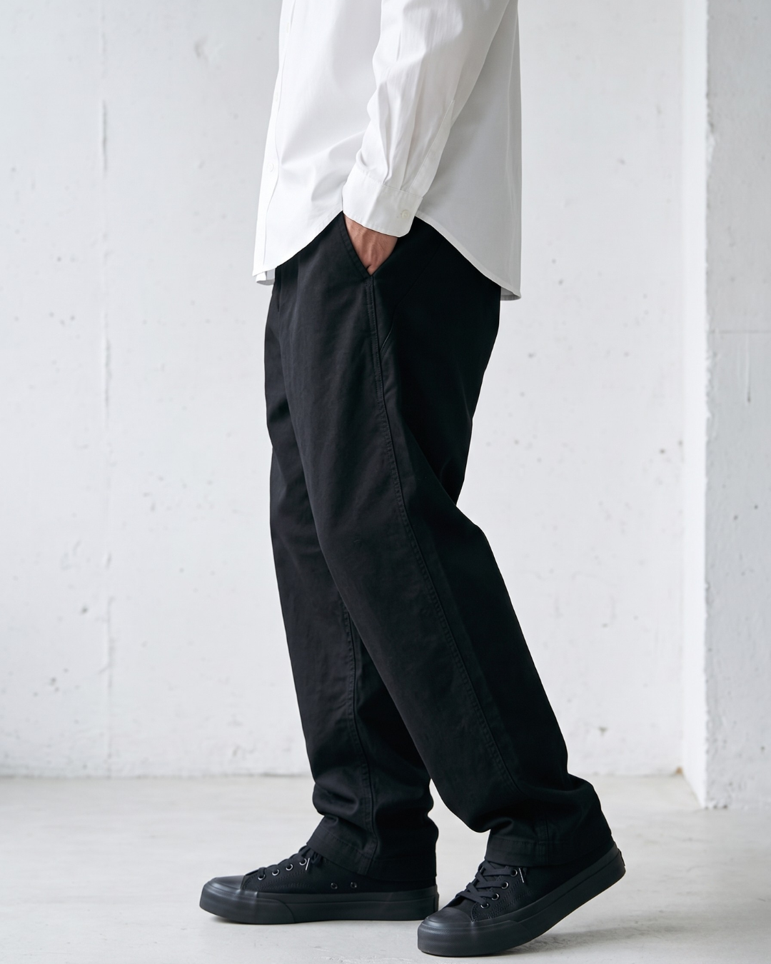 Loose Twill Tapered Chinos Pants｜BM-B-143