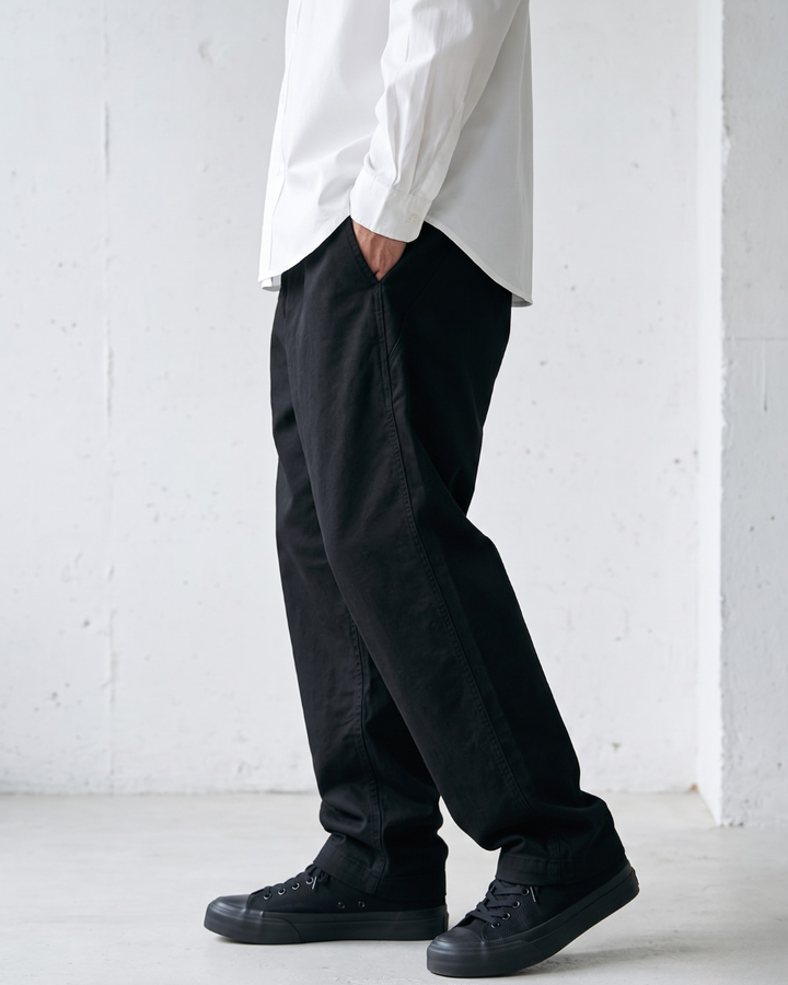 Loose Twill Tapered Chinos Pants｜BM-B-143