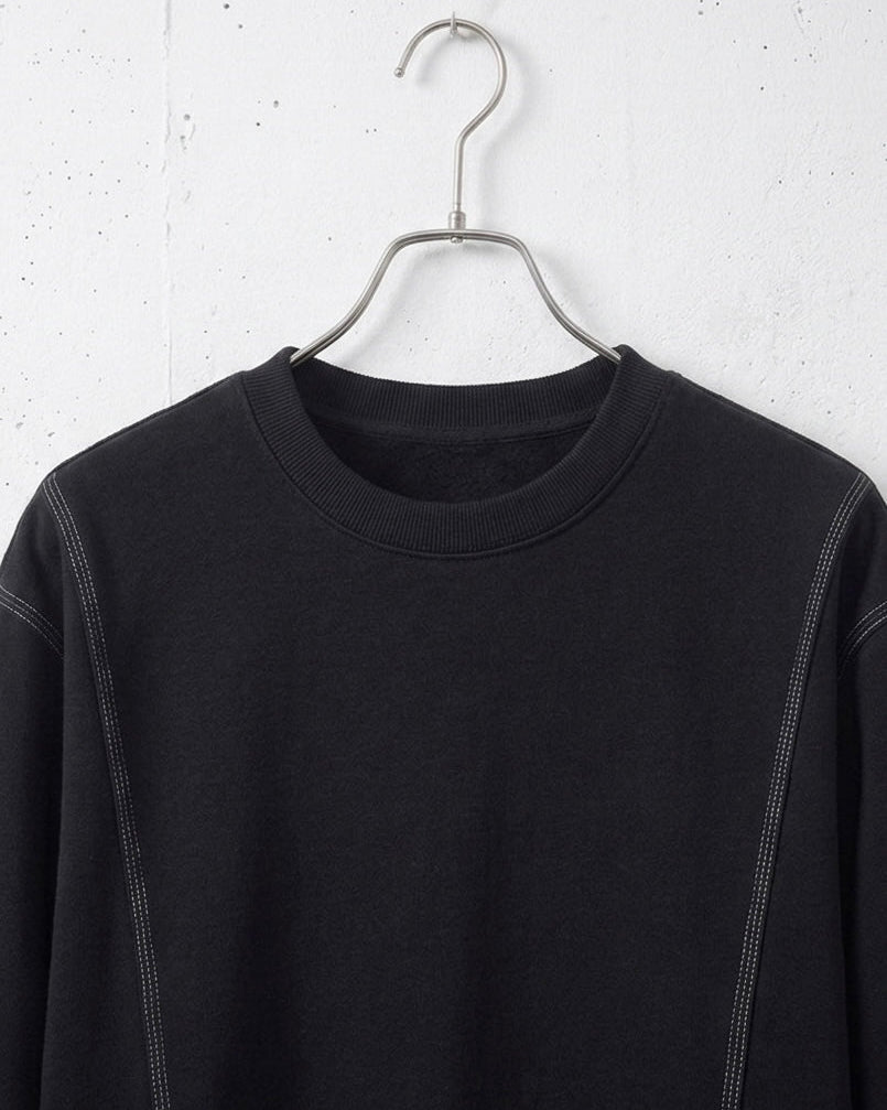 Contrast Stitch Urban Noir Sweatshirt｜BM-T-158