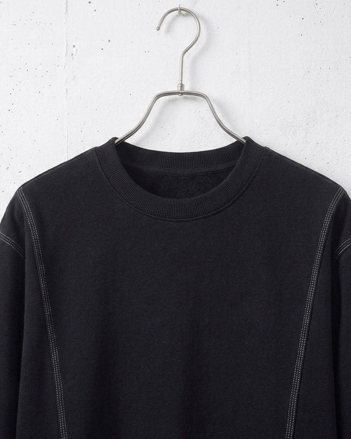 Contrast Stitch Urban Noir Sweatshirt｜BM-T-158